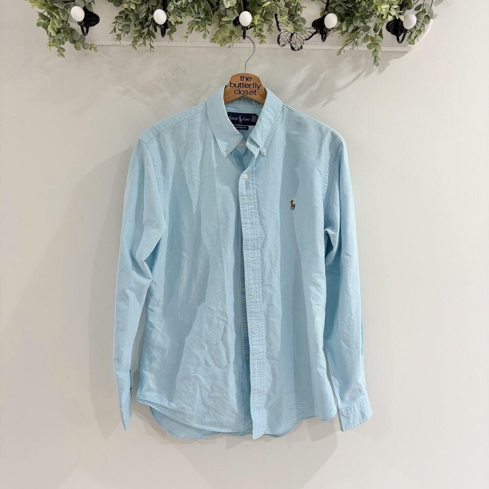 Polo Ralph Lauren Light Blue Men’s Long Sleeve Button Shown Shirt M NN 5921